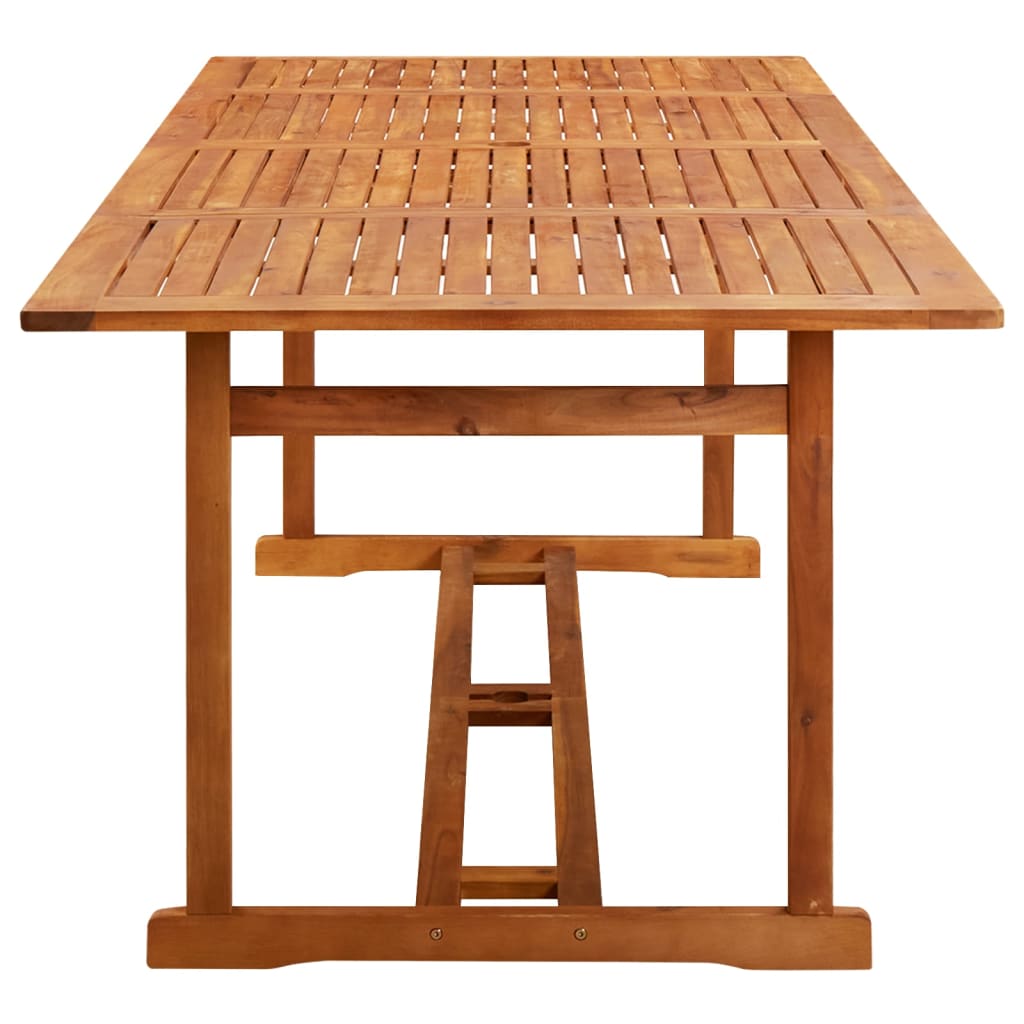 Mesa De Comedor Jardín Madera Maciza De Acacia