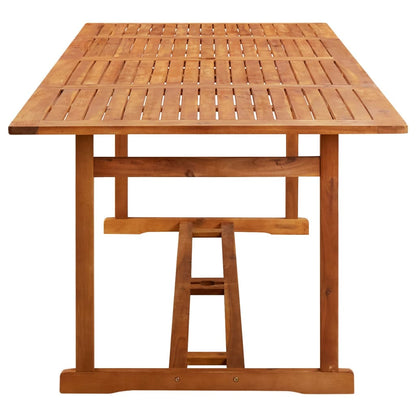 Mesa De Comedor Jardín Madera Maciza De Acacia