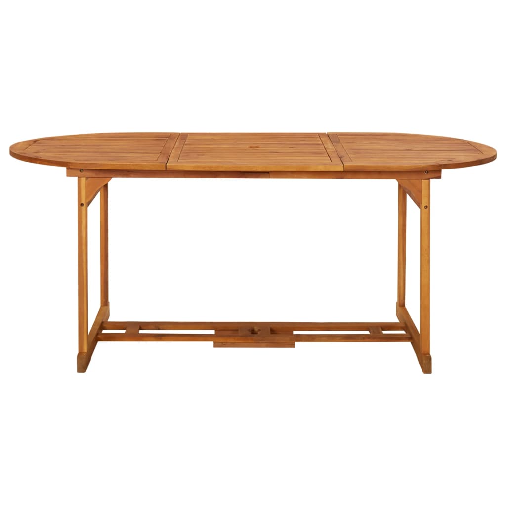 Mesa De Comedor Jardín Madera Maciza De Acacia