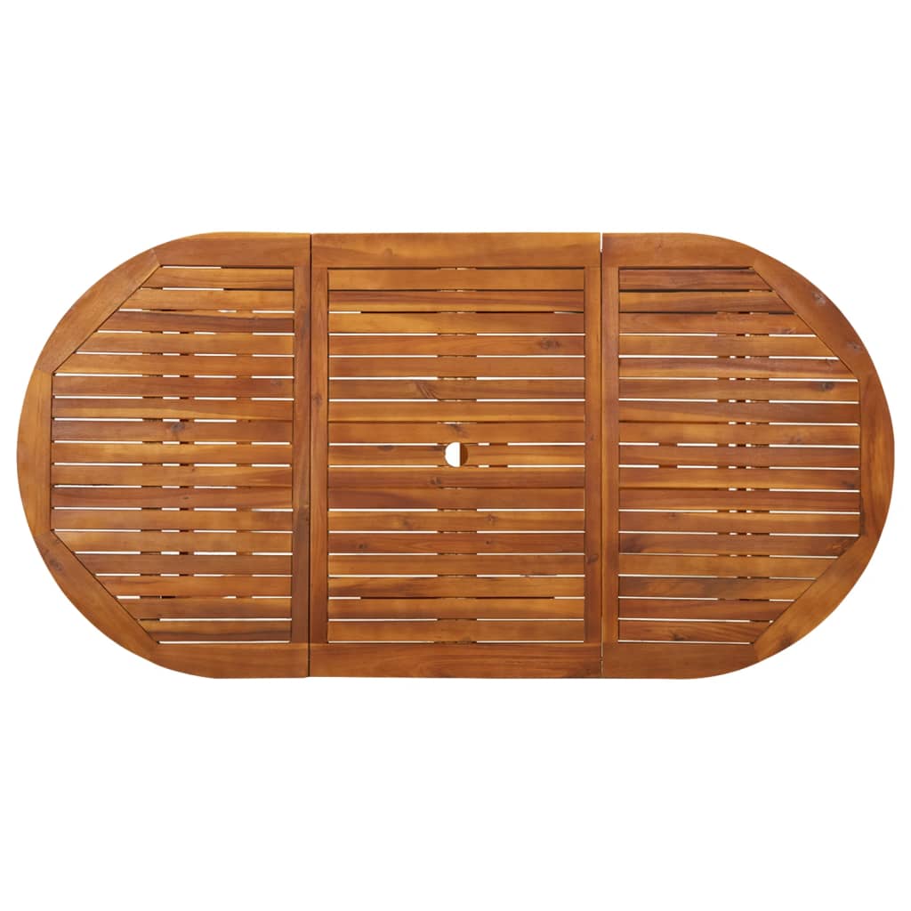 Mesa De Comedor Jardín Madera Maciza De Acacia
