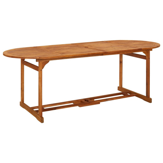 Mesa De Comedor Jardín Madera Maciza De Acacia