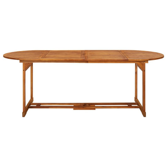 Mesa De Comedor Jardín Madera Maciza De Acacia