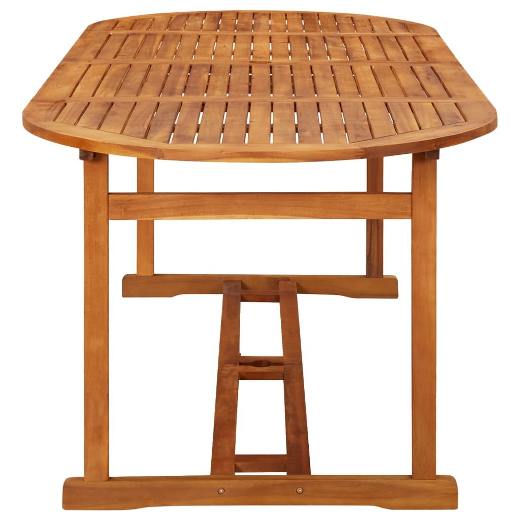 Mesa De Comedor Jardín Madera Maciza De Acacia