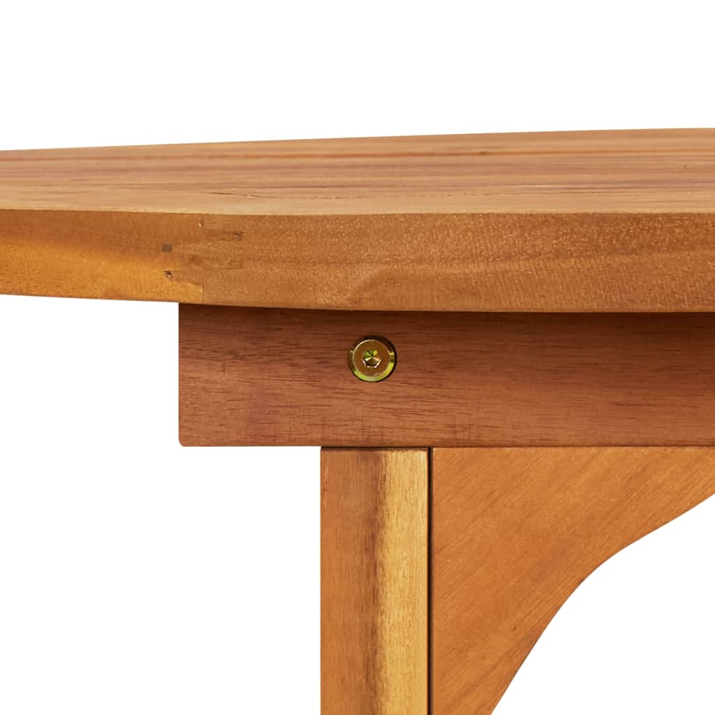 Mesa De Comedor Jardín Madera Maciza De Acacia