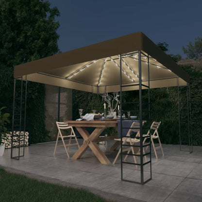 Carpa Cenador De Jardín Con Tira De Luz Led 3X3M 180 G/M²