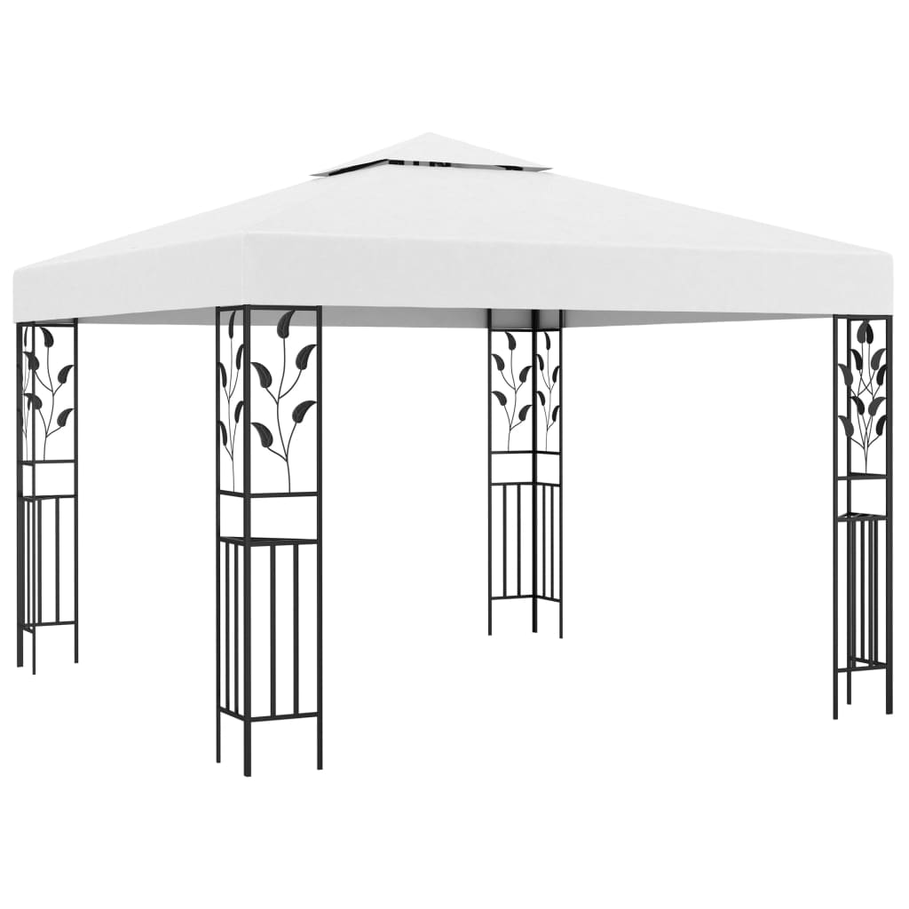 Carpa Cenador De Jardín Con Tira De Luz Led 3X3 M