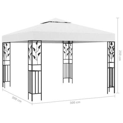 Carpa Cenador De Jardín Con Tira De Luz Led 3X3 M