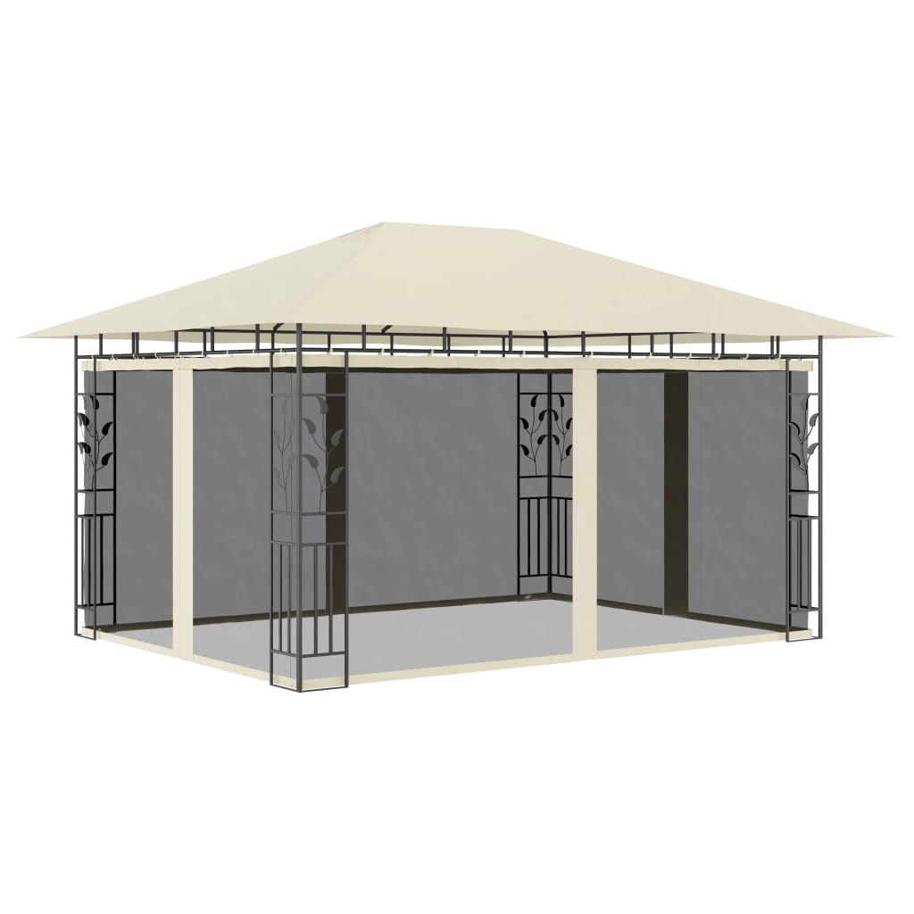 Cenador Con Mosquitera Y Tira Luz Led 4X3X2,73M 180 G/M²