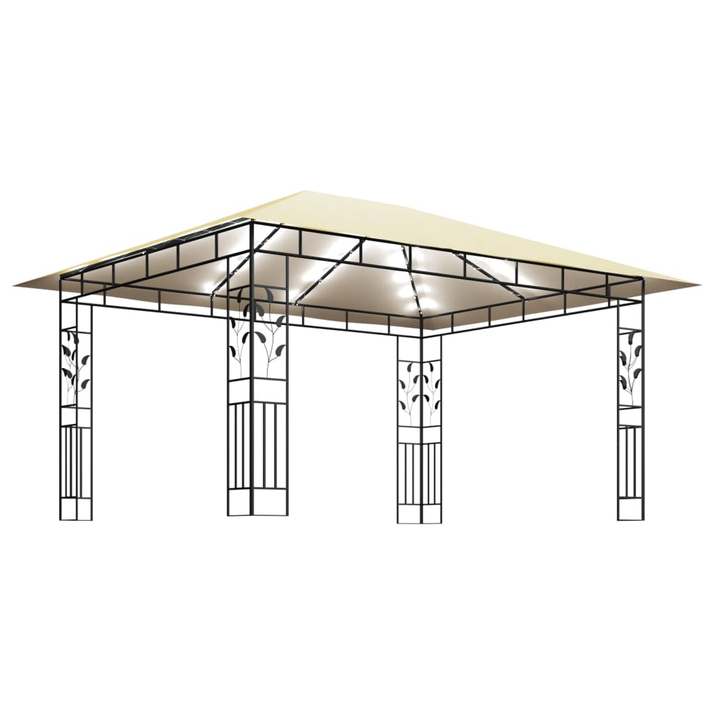 Cenador Con Mosquitera Y Tira Luz Led 4X3X2,73M 180 G/M²