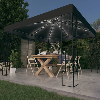 Carpa Cenador De Jardín Con Tira De Luces Led