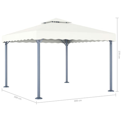 Cenador Con Tira De Luces Led Aluminio 300X300 Cm