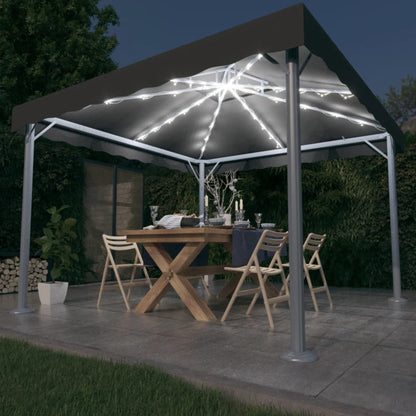 Cenador Con Tira De Luces Led Aluminio 300X300 Cm