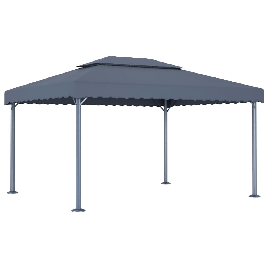 Cenador Con Tira De Luces Led Aluminio 400X300 Cm