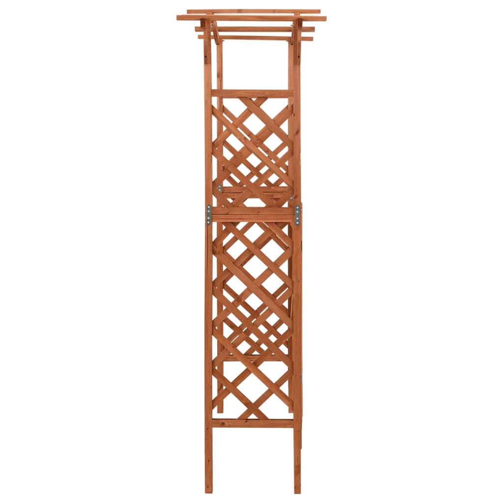 Pérgola Con Puerta Madera Maciza De Abeto 116X40X204 Cm