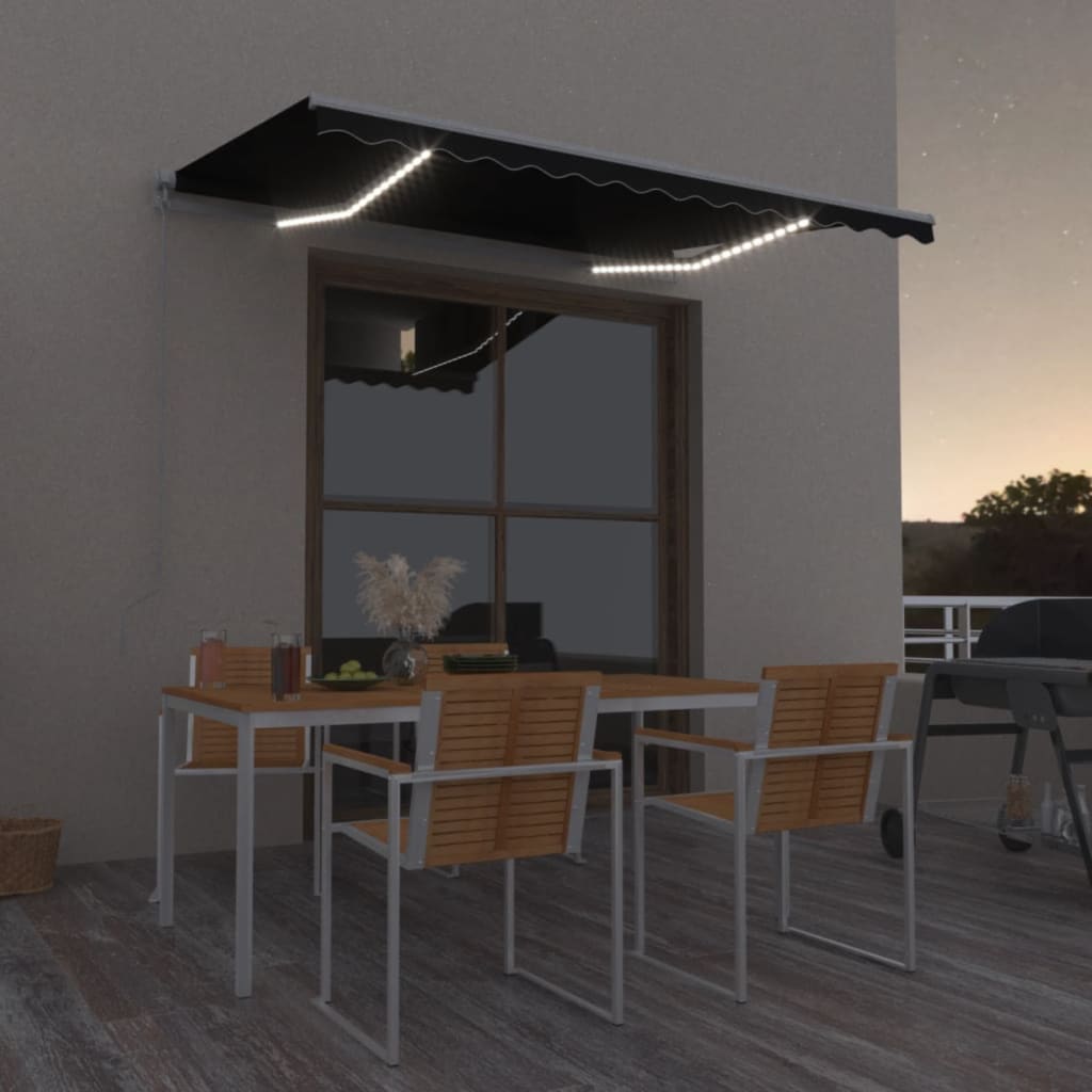 Toldo Retráctil Manual Con Led