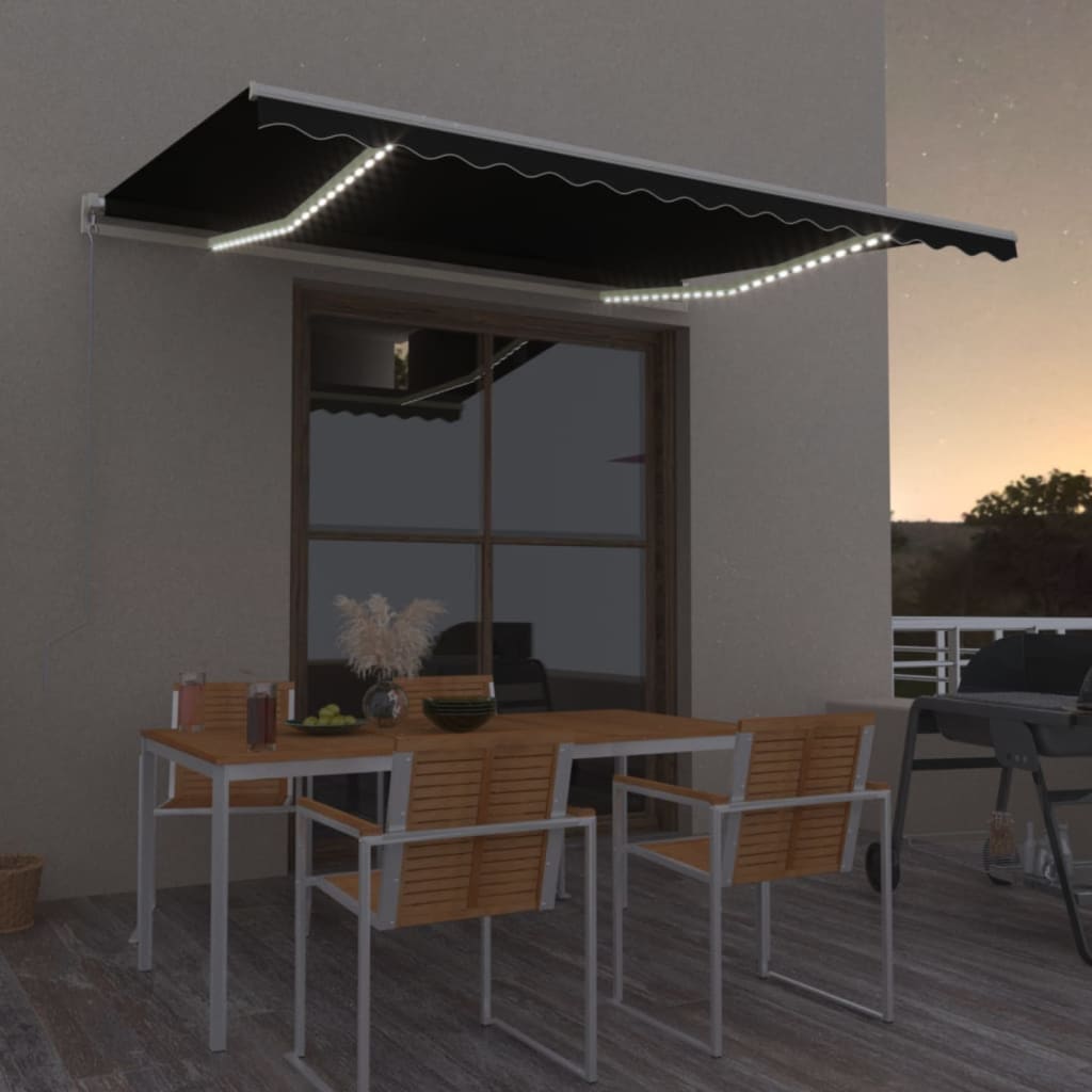 Toldo Retráctil Manual Con Led