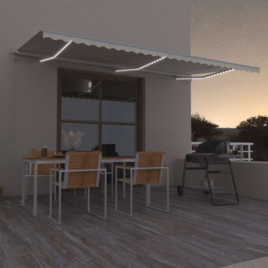 Toldo Retráctil Manual Con Led