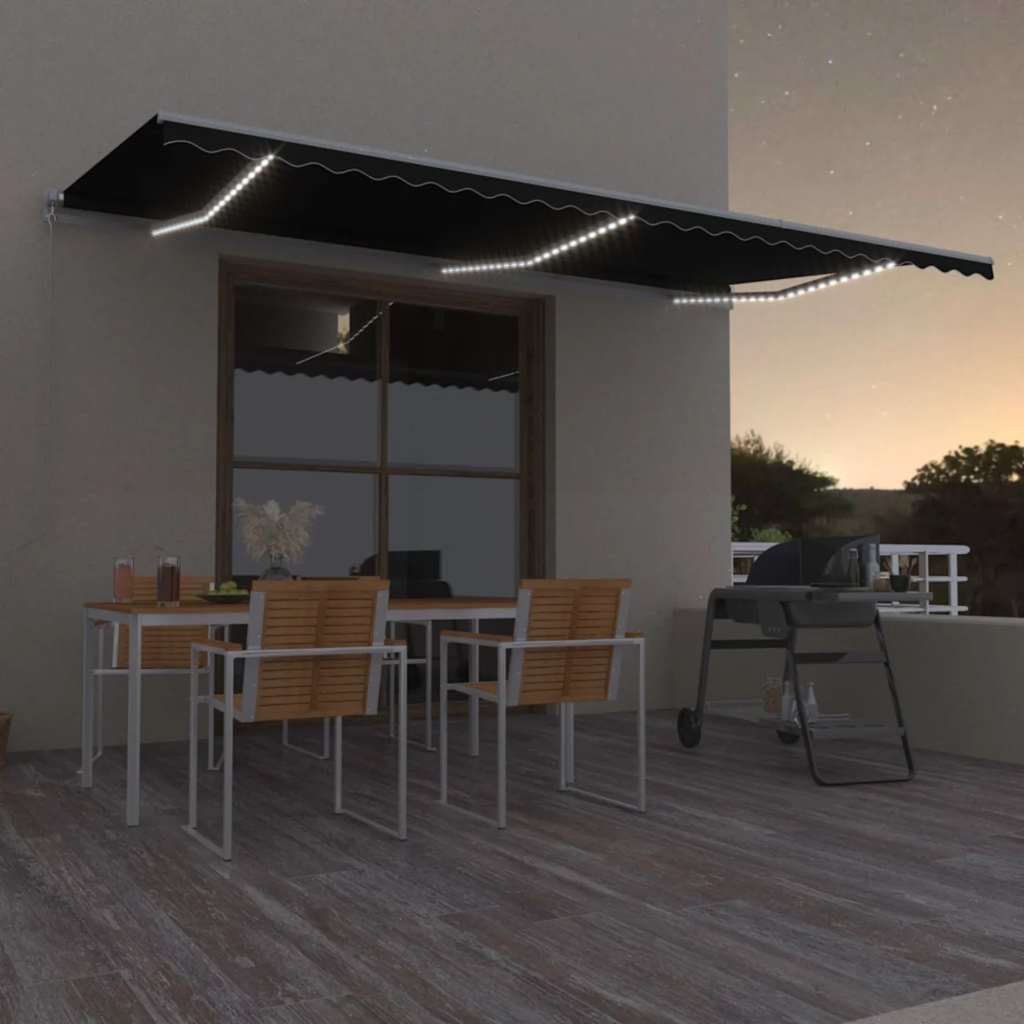 Toldo Retráctil Manual Con Led