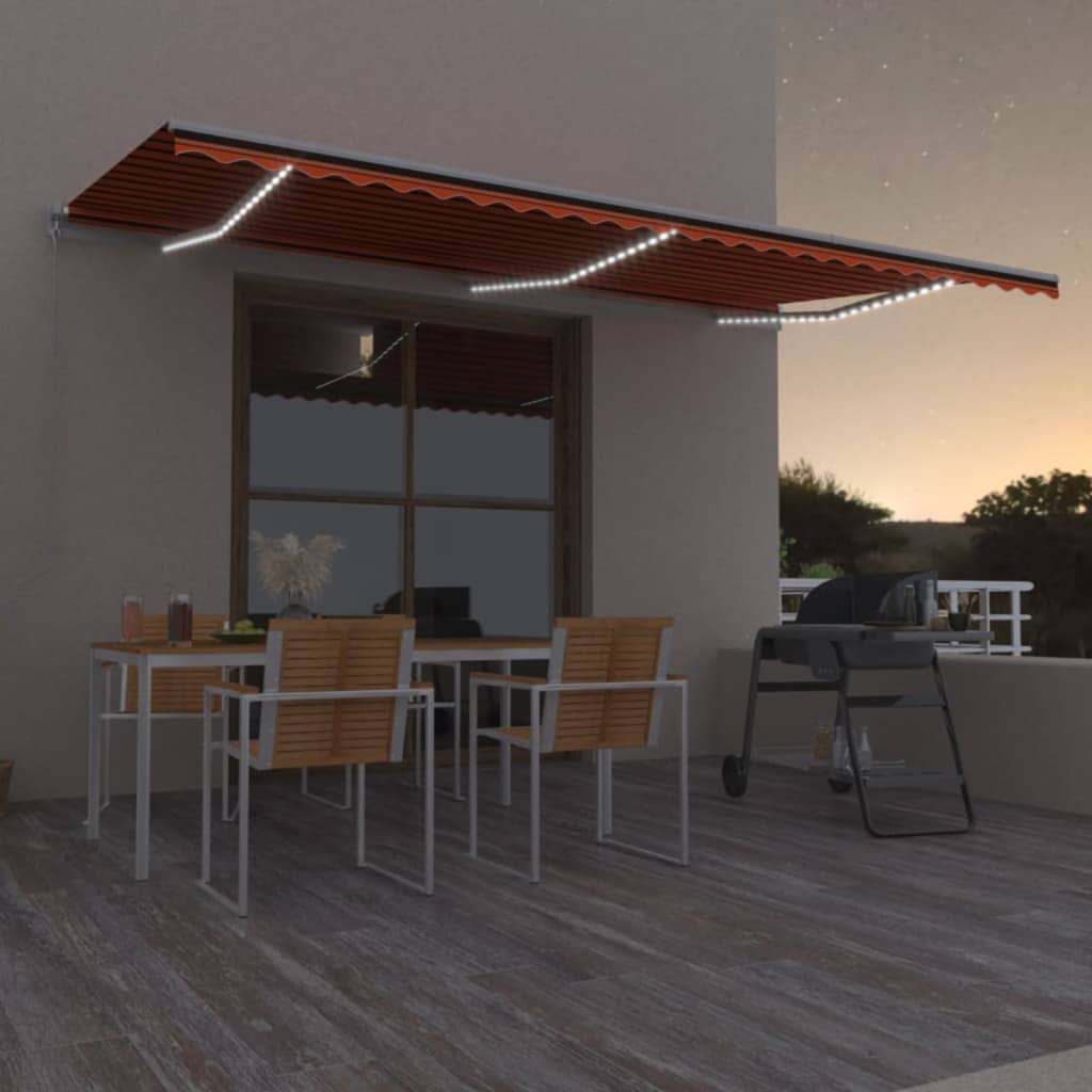 Toldo Retráctil Manual Con Led