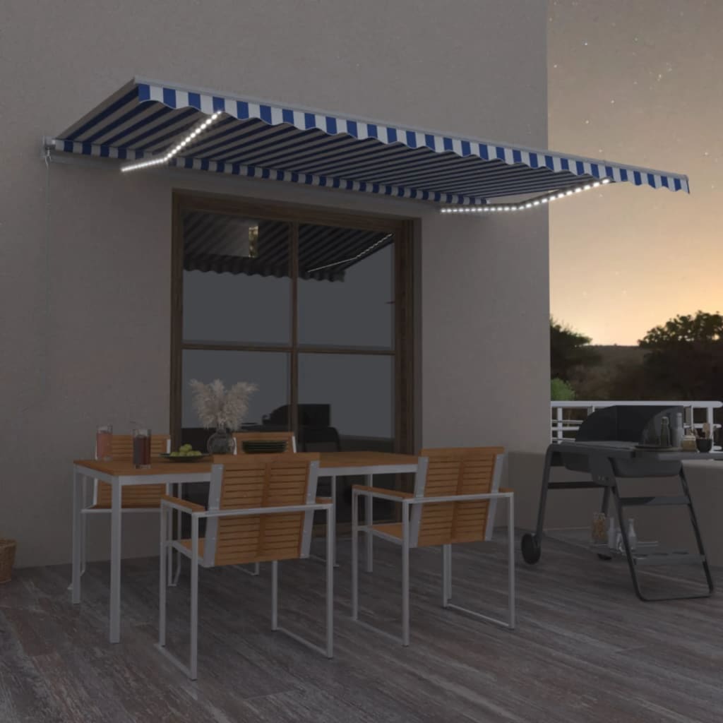 Toldo Retráctil Manual Con Led