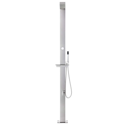Ducha De Jardín Con Base 225 Cm Acero Inoxidable