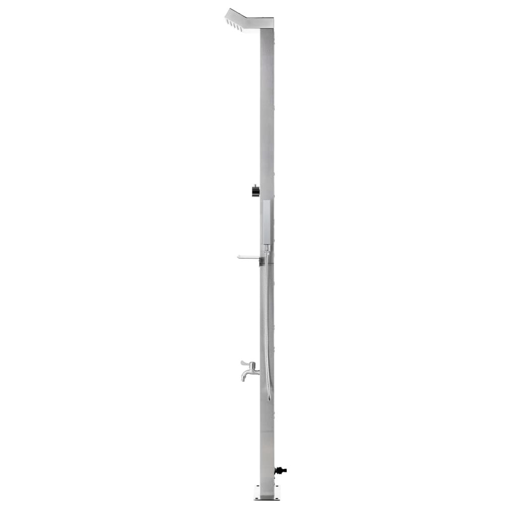 Ducha De Jardín Con Base 225 Cm Acero Inoxidable