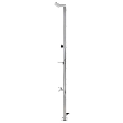 Ducha De Jardín Con Base 225 Cm Acero Inoxidable