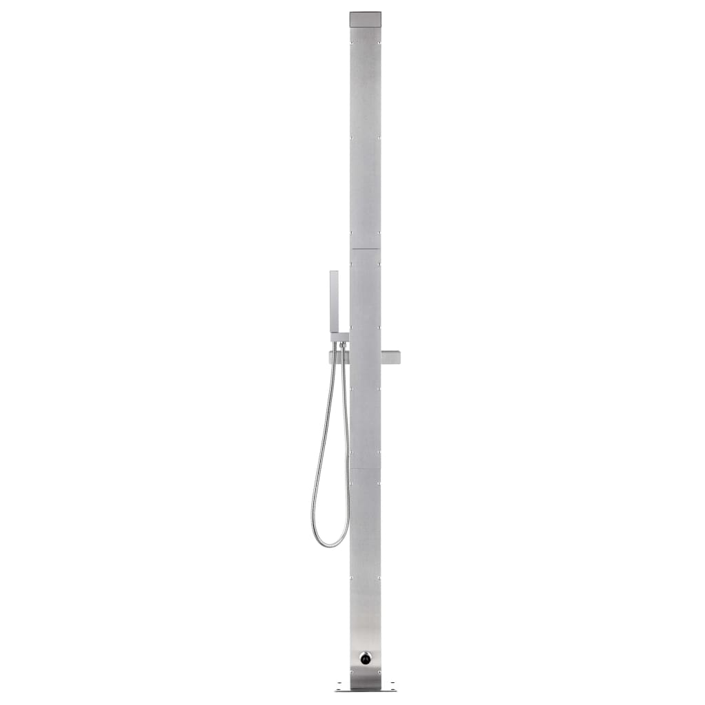 Ducha De Jardín Con Base 225 Cm Acero Inoxidable