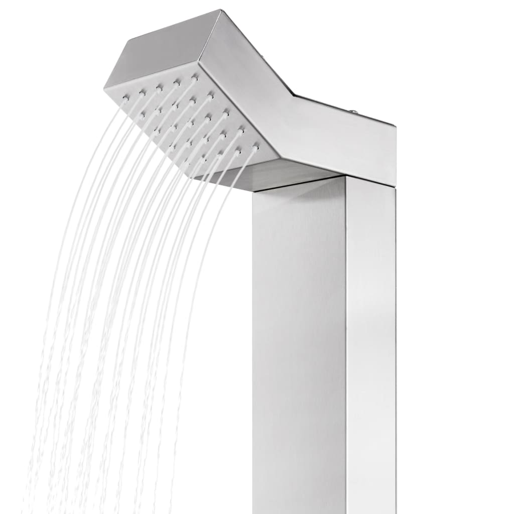 Ducha De Jardín Con Base 225 Cm Acero Inoxidable