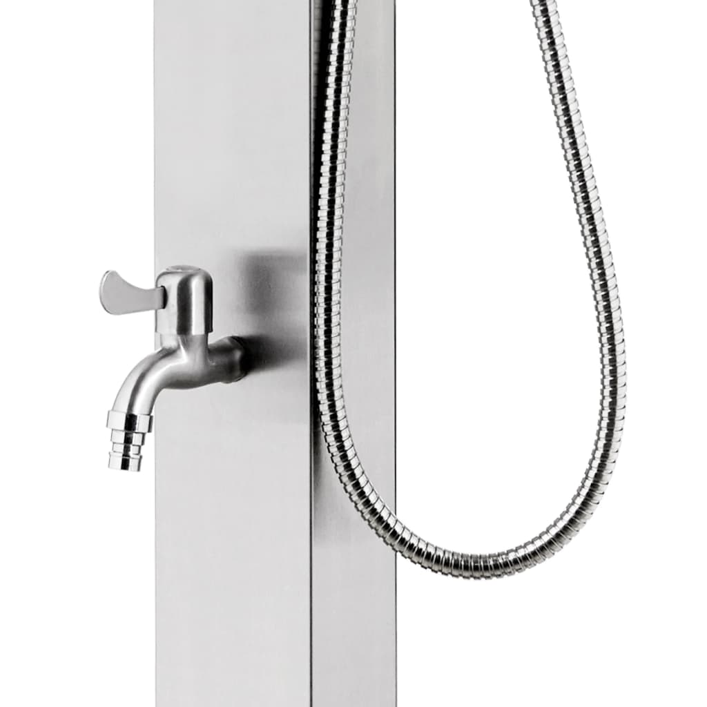 Ducha De Jardín Con Base 225 Cm Acero Inoxidable
