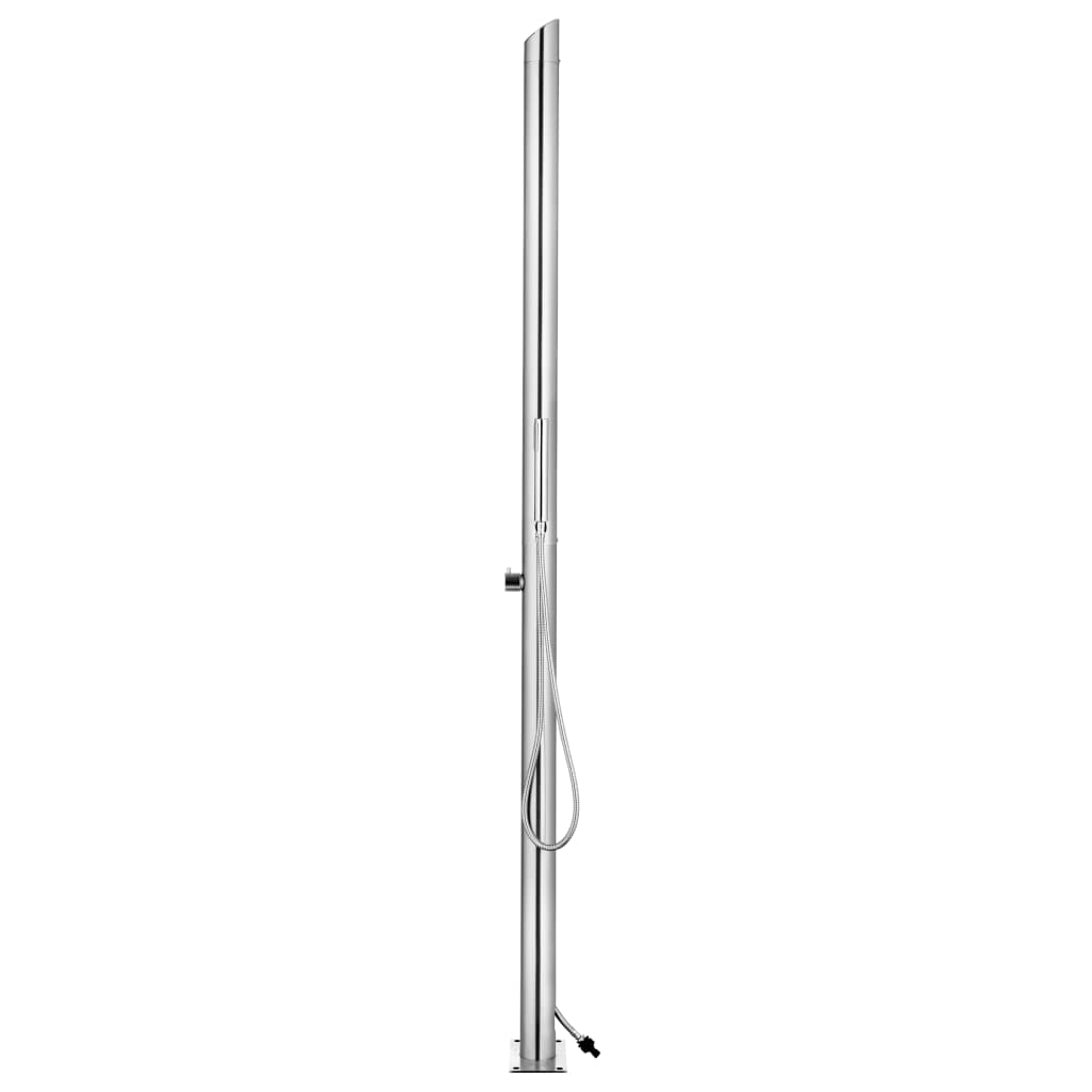 Ducha De Jardín Con Base 225 Cm Acero Inoxidable