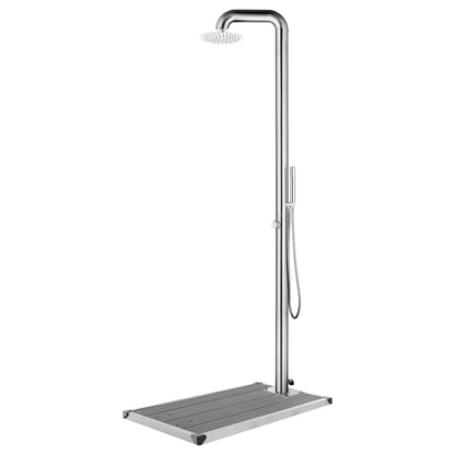 Ducha De Jardín Con Base 230 Cm Acero Inoxidable