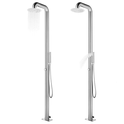 Ducha De Jardín Con Base 230 Cm Acero Inoxidable