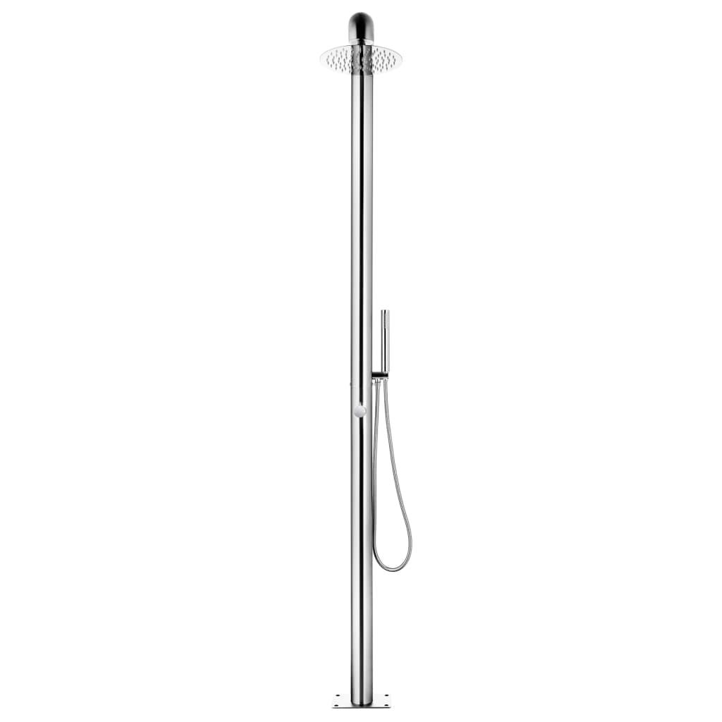 Ducha De Jardín Con Base 230 Cm Acero Inoxidable