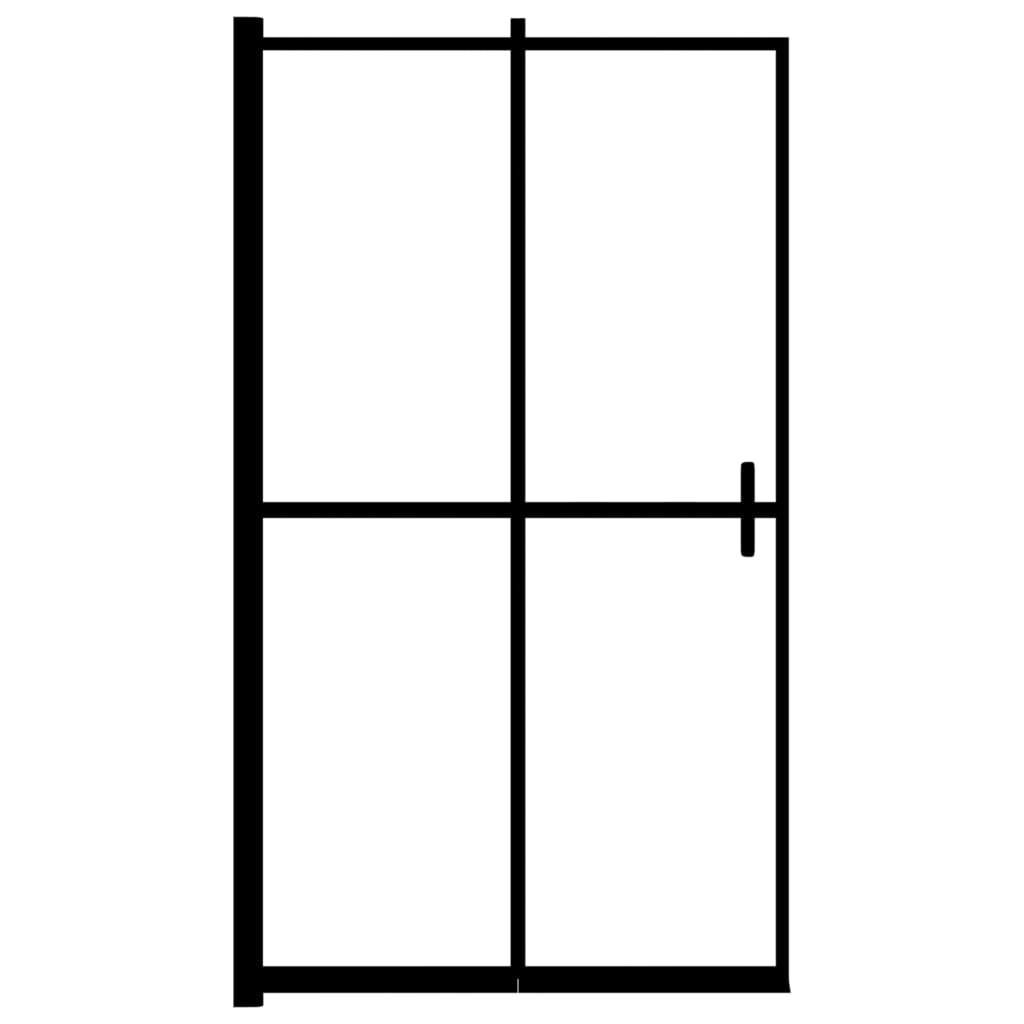Mampara De Ducha Plegable Esg Negro