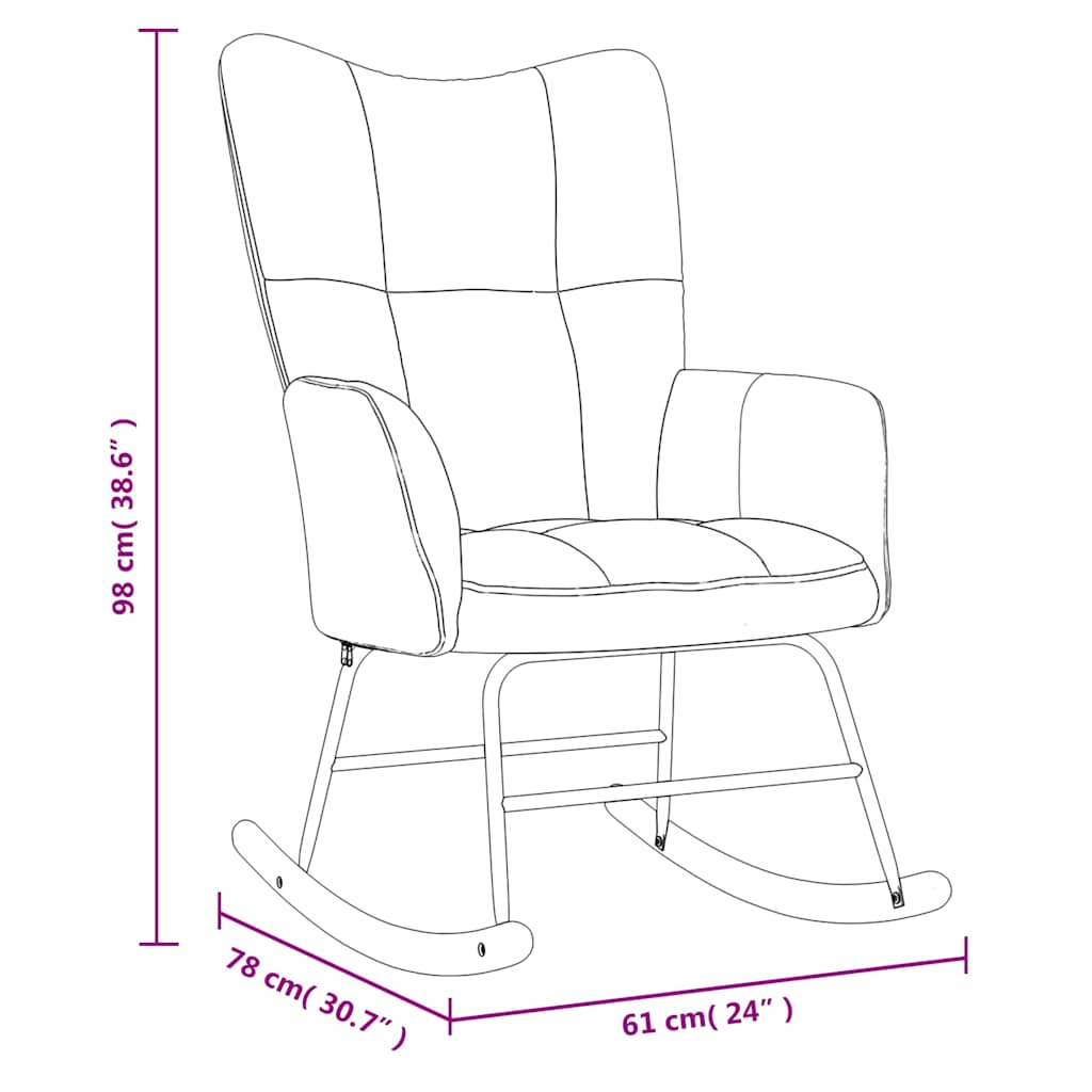Silla Mecedora De Terciopelo