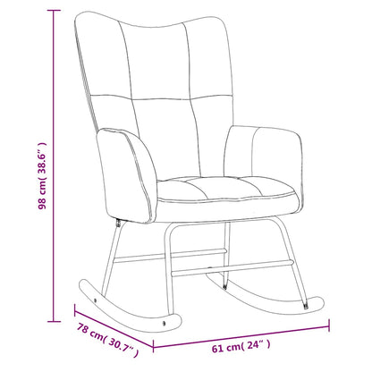 Silla Mecedora De Terciopelo