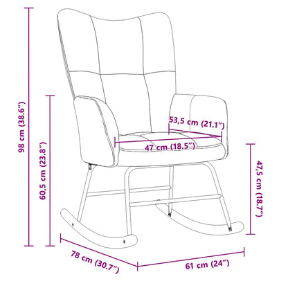 Silla Mecedora De Terciopelo
