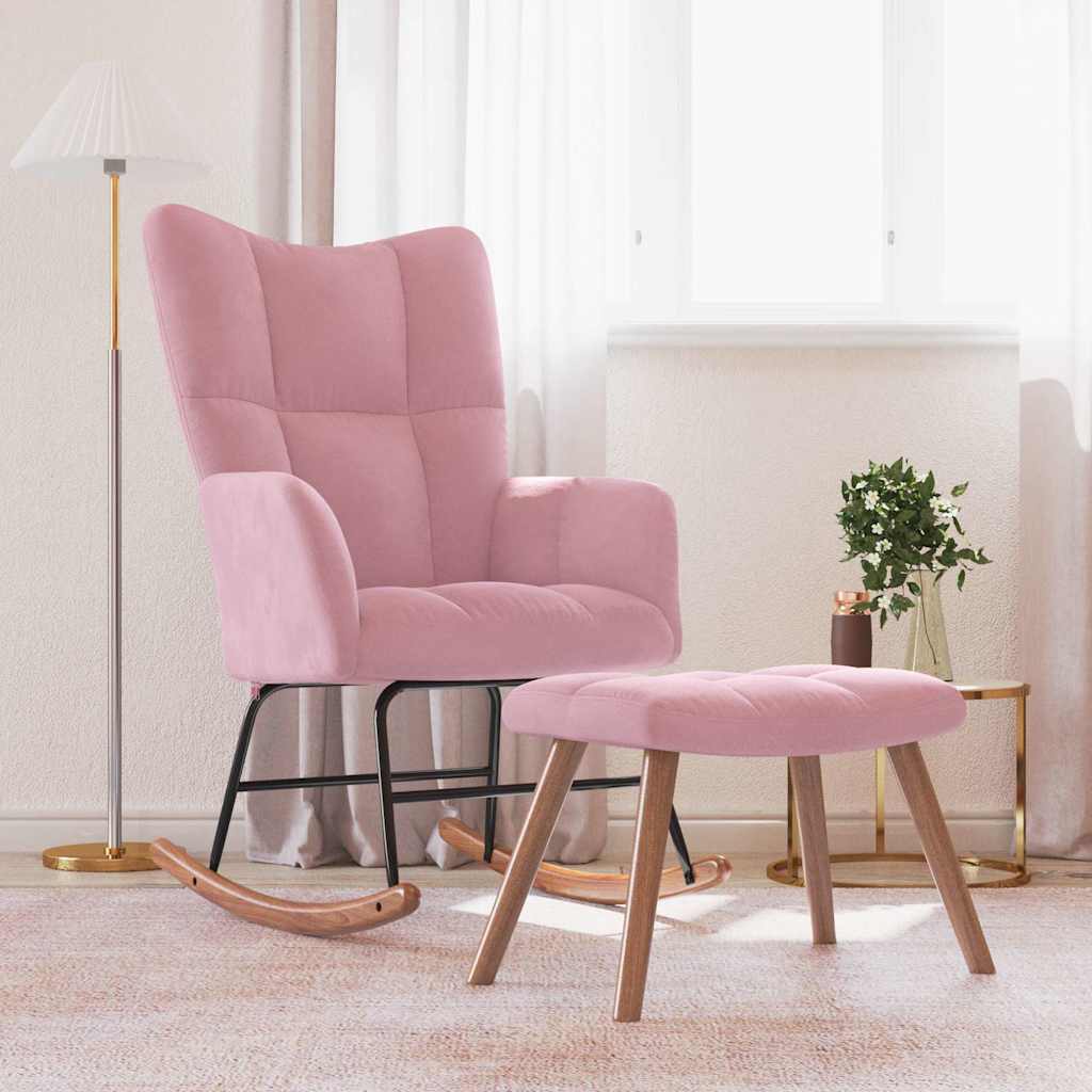 Silla Mecedora De Terciopelo