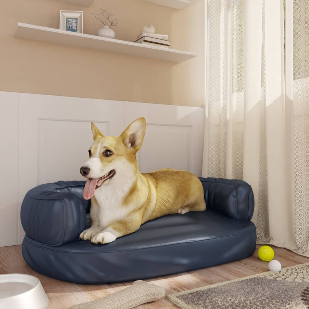 Cama Para Perros De Espuma Cuero Sintético