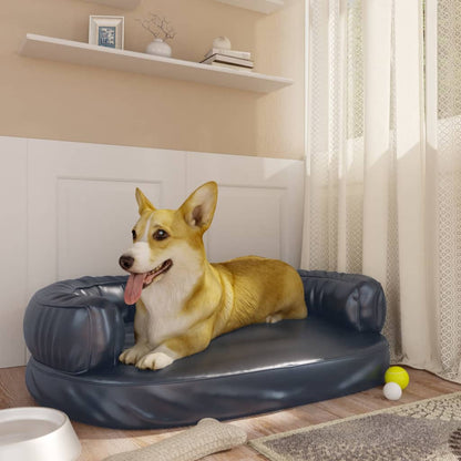 Cama Para Perros De Espuma Cuero Sintético