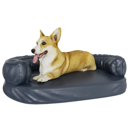 Cama Para Perros De Espuma Cuero Sintético