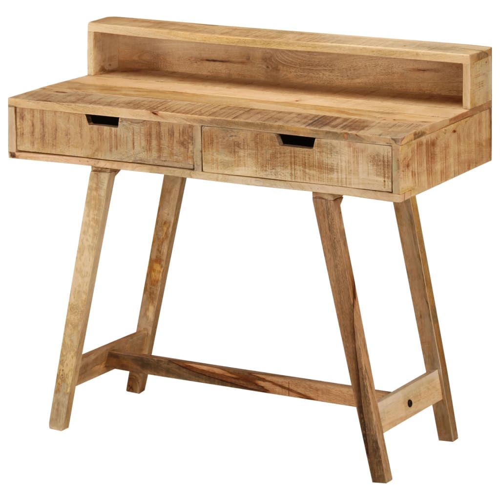 Escritorio De Madera De Mango Rugosa 100X45X90 Cm