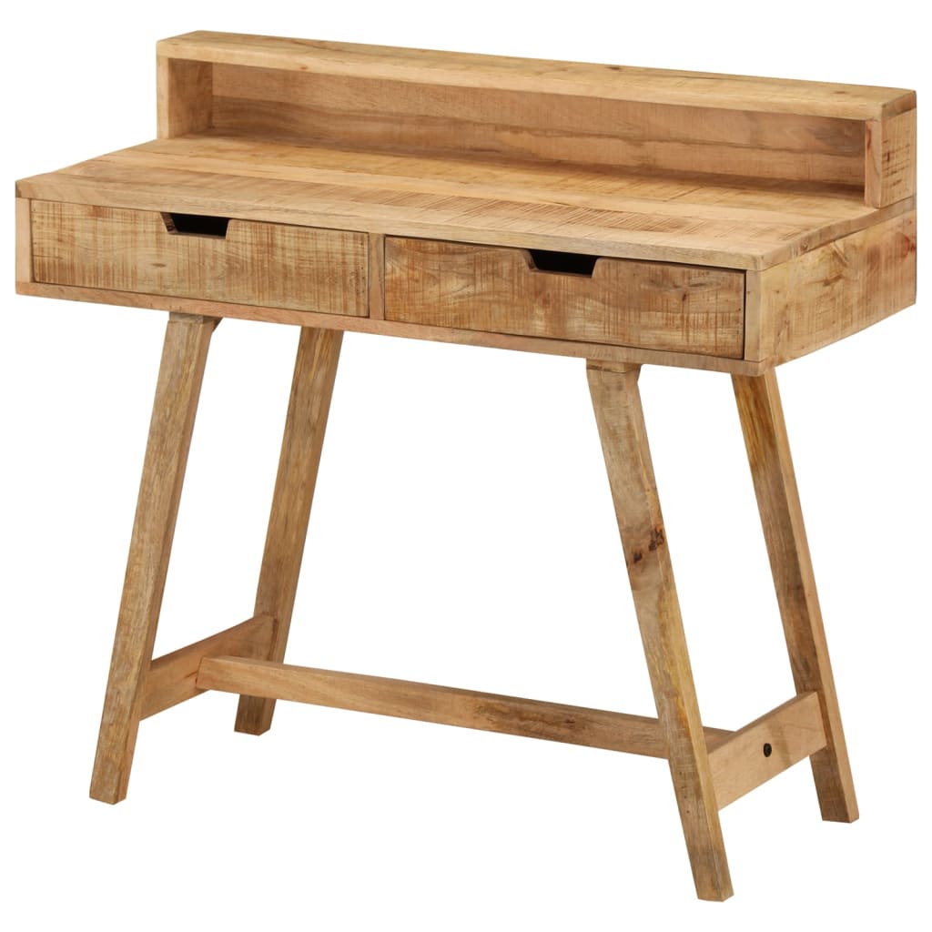 Escritorio De Madera De Mango Rugosa 100X45X90 Cm