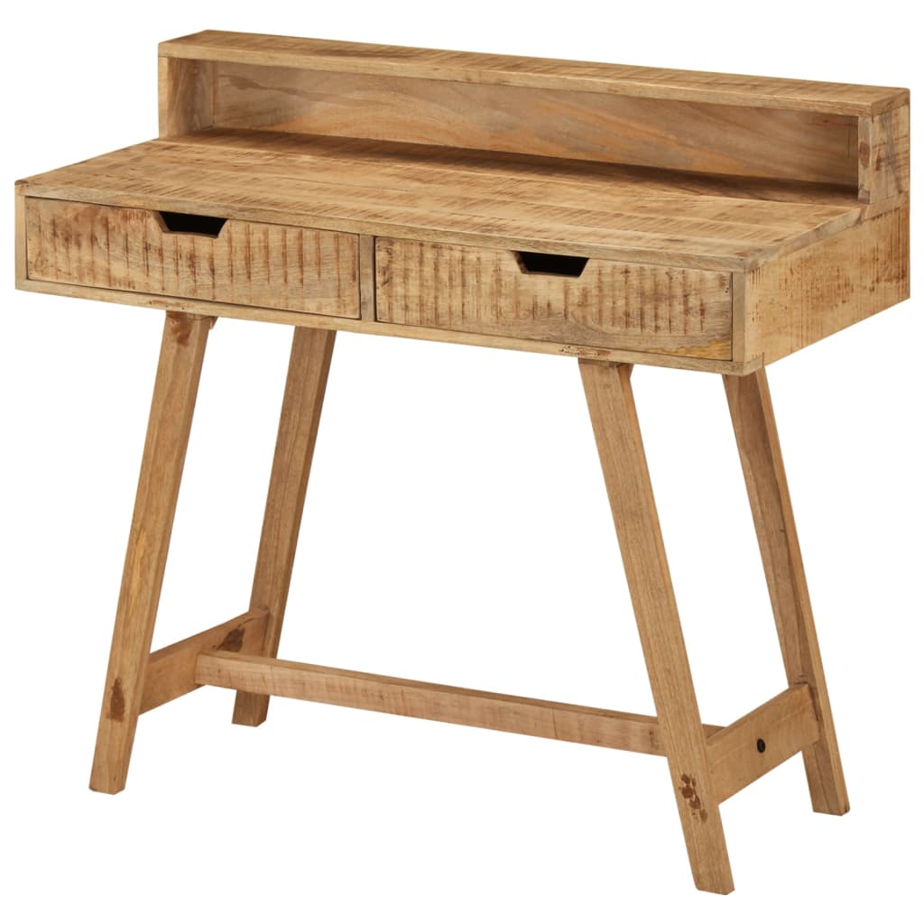 Escritorio De Madera De Mango Rugosa 100X45X90 Cm