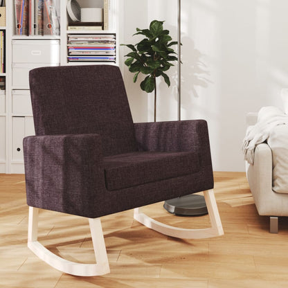 Silla Mecedora De Tela Gris Oscura