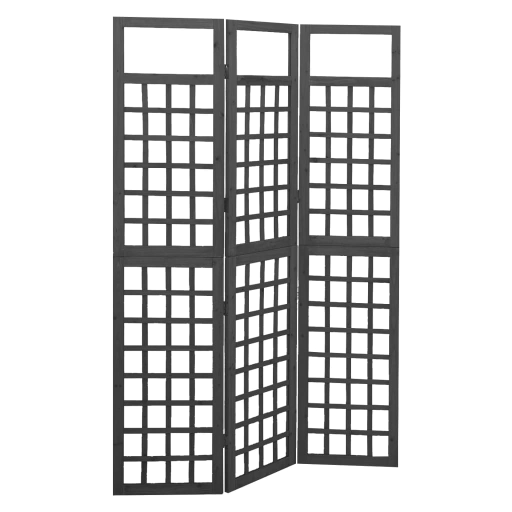Biombo/Enrejado De 6 Paneles Madera De Abeto