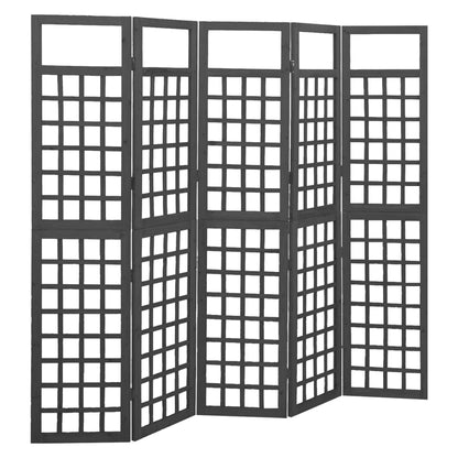 Biombo/Enrejado De 6 Paneles Madera De Abeto