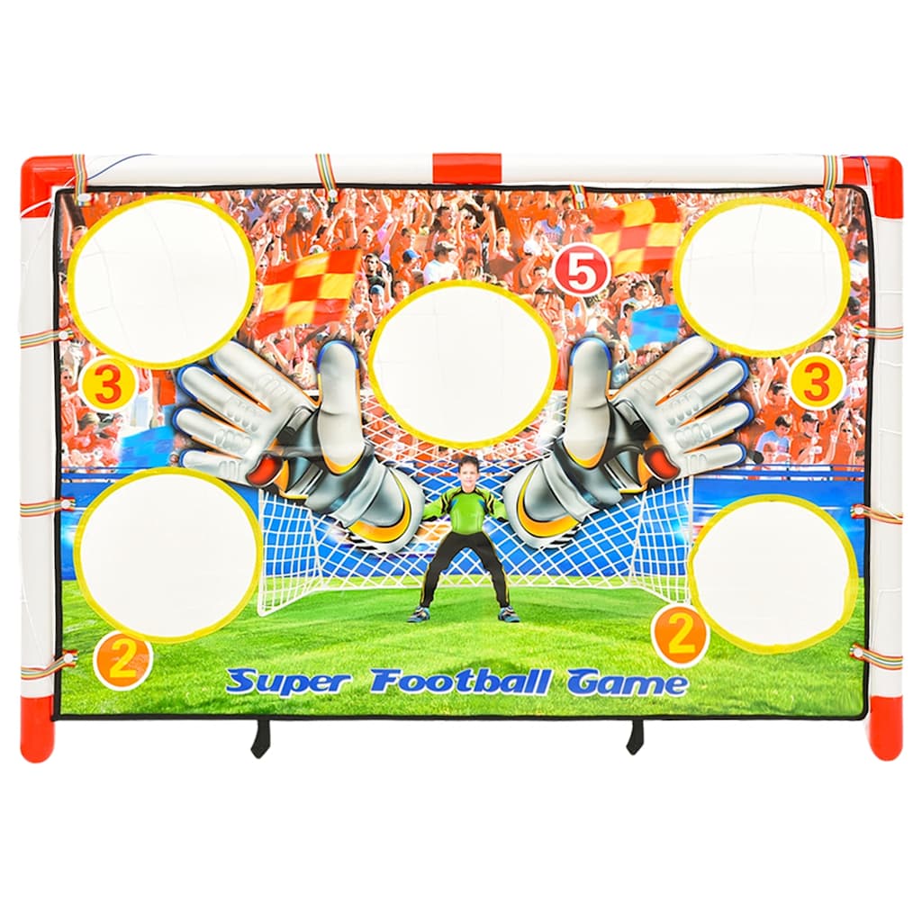 Portería De Fútbol Infantil Con Pared De Portería 120X51X77,5 Cm