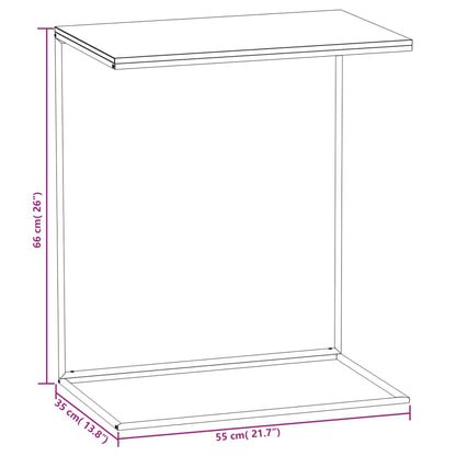Mesa Auxiliar De Madera Contrachapada Negro